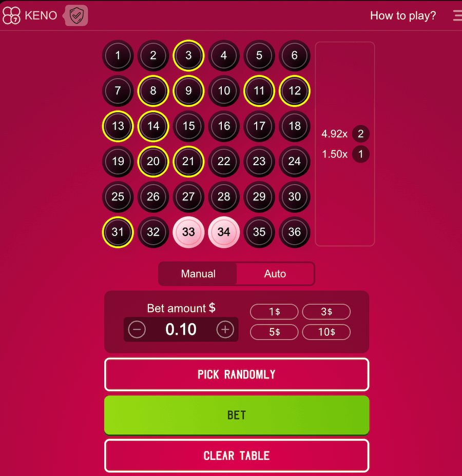 Spribe Keno Variants